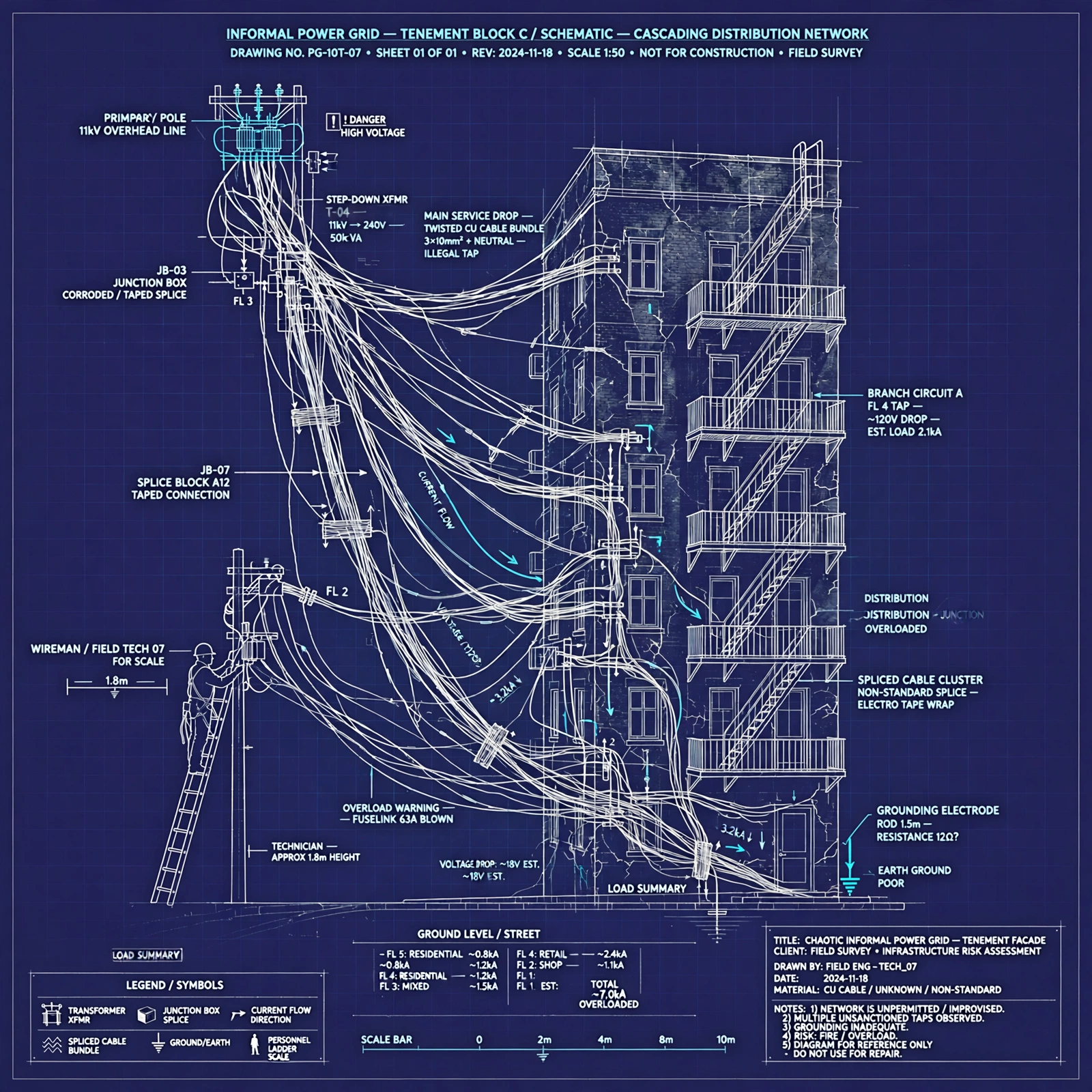 Blueprint schematic: the Tangle power grid